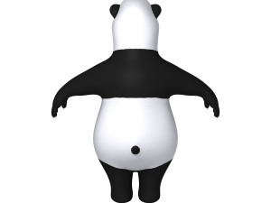 panda cartoon 02 3D Модель