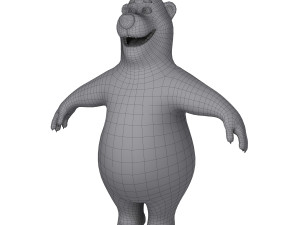 panda cartoon 02 3D Модель