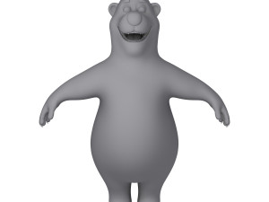 panda cartoon 02 3D Модель