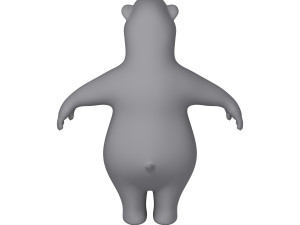 panda cartoon 02 3D Модель