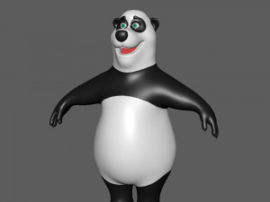 panda cartoon 02 3D Модель