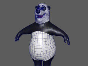 panda cartoon 02 3D Модель