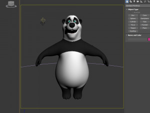 panda cartoon 02 3D Модель
