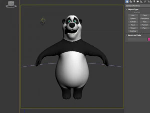 cartone animato del panda 02 Modello 3D