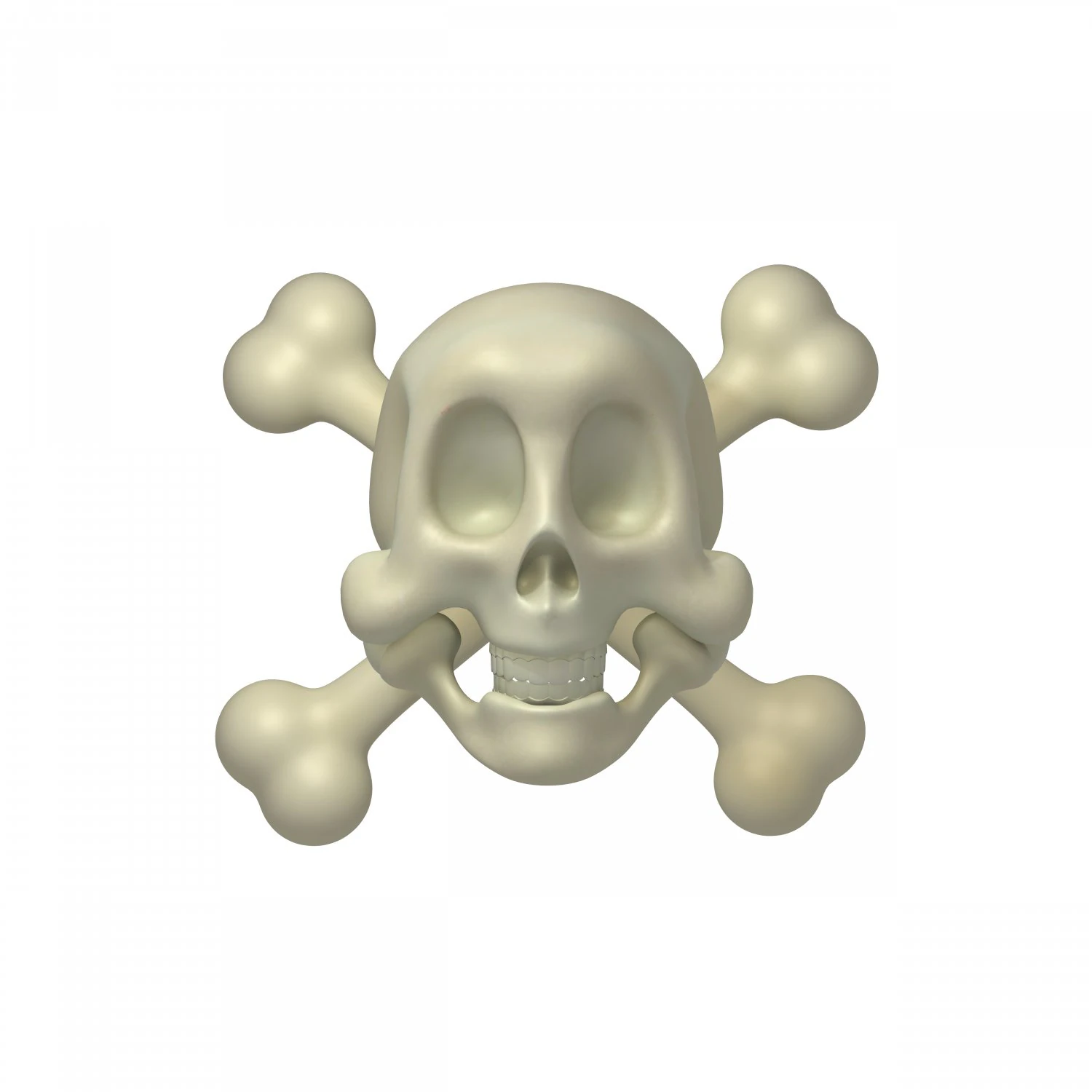 skull and bones cartoon 3D Model .c4d .max .obj .3ds .fbx .stl .blend 