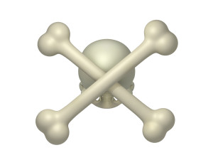 skull and bones cartoon 3D-Modell