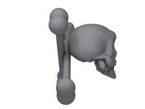 skull and bones cartoon 3D-Modell