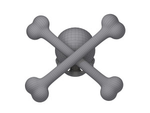 skull and bones cartoon 3D-Modell