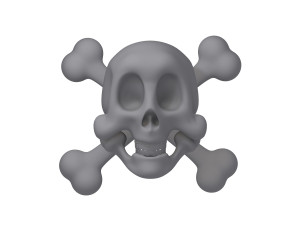 skull and bones cartoon 3D-Modell
