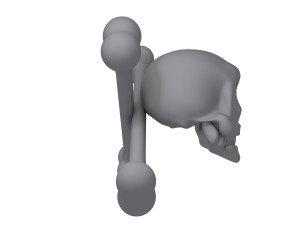 skull and bones cartoon 3D-Modell