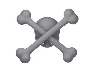 skull and bones cartoon 3D-Modell