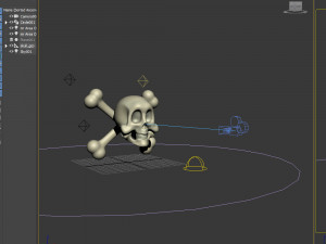 skull and bones cartoon 3D-Modell
