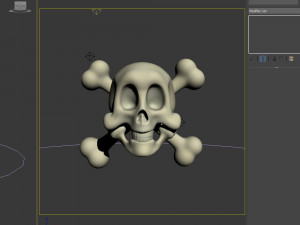 skull and bones cartoon 3D-Modell