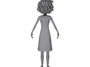 desenho animado de menina negra 02 Modelo 3D