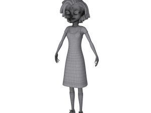 black girl 02 cartoon Modèle 3D