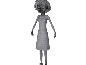 desenho animado de menina negra 02 Modelo 3D