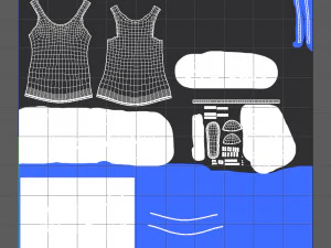 desenho animado de menina negra 02 Modelo 3D