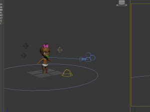 black baby cartoon 3D Модель