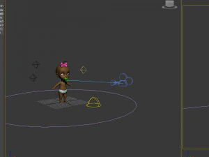 black baby cartoon 3D Model