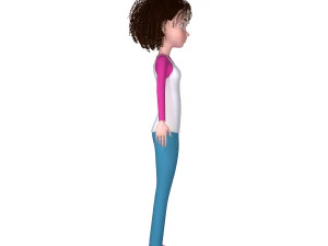 girl 03 cartoon 3D Model