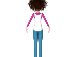 girl 03 cartoon 3D मॉडल