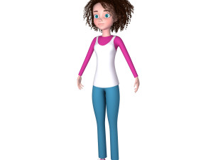 girl 03 cartoon 3D मॉडल