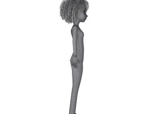 girl 03 cartoon 3D Model