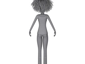 girl 03 cartoon 3D Model