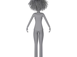 girl 03 cartoon 3D Model