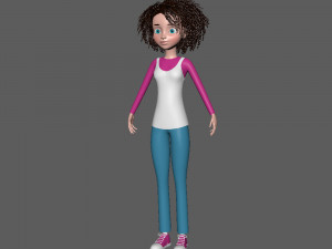 girl 03 cartoon 3D मॉडल