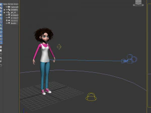 girl 03 cartoon 3D Model