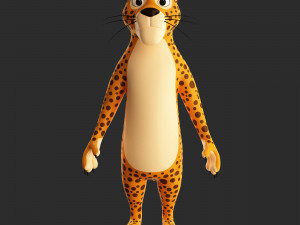 leopard cartoon 3D Model
