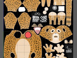 leopard cartoon 3D Модель