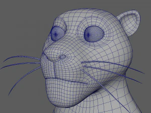 cartone animato di pantera Modello 3D