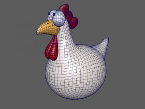 chicken cartoon 3D Model