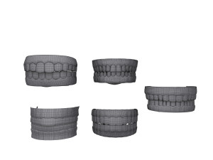 human mouth 03 teeth cartoon 3D Model