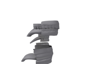human mouth 03 teeth cartoon 3D Model