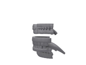 human mouth 03 teeth cartoon 3D Model