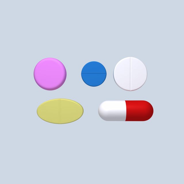 pills pack Modelo 3D .c4d .max .obj .3ds .fbx .stl .blend 