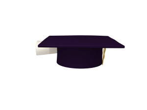 graduation cap and diploma 3D 모델