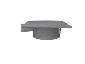 Graduation cap and diploma 3D Model