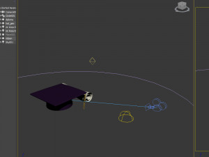 graduation cap and diploma 3D 모델