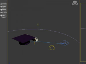 Graduation cap and diploma 3D Model