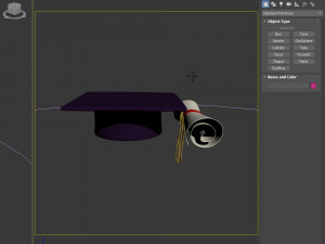 graduation cap and diploma 3D 모델
