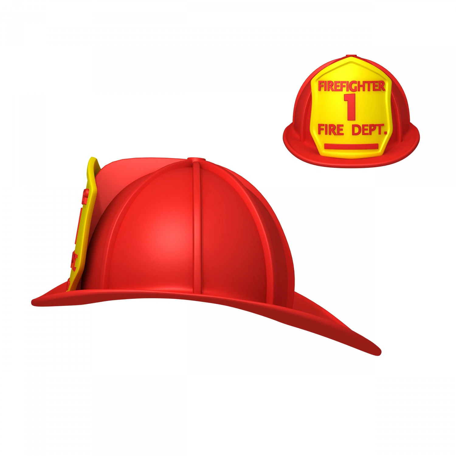 Fireman helmet 3D Model .c4d .max .obj .3ds .fbx .stl .blend 