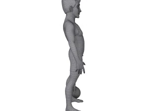 bodybuilder cartoon 3D Model