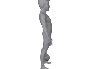 bodybuilder cartoon 3D Model