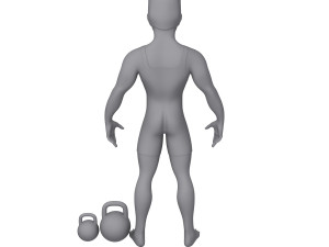 bodybuilder cartoon Modèle 3D