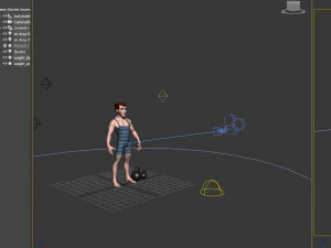 bodybuilder cartoon 3D Model