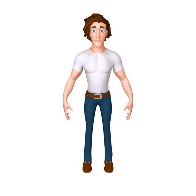 man cartoon 01 3D Model .c4d .max .obj .3ds .fbx .stl .blend 